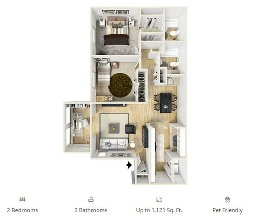 $1,406 | 3900 Paces Walk Southeast, Unit 2615C, Atlanta, GA 30339