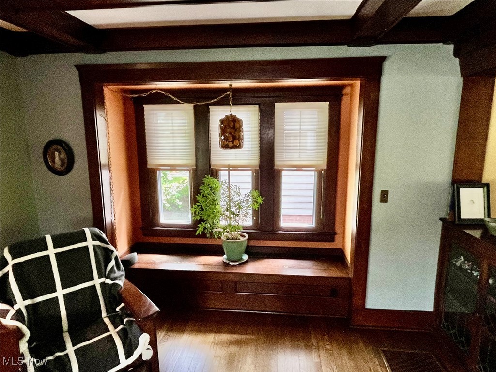 Beautiful wood window seat