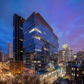 a view of a house with a city view