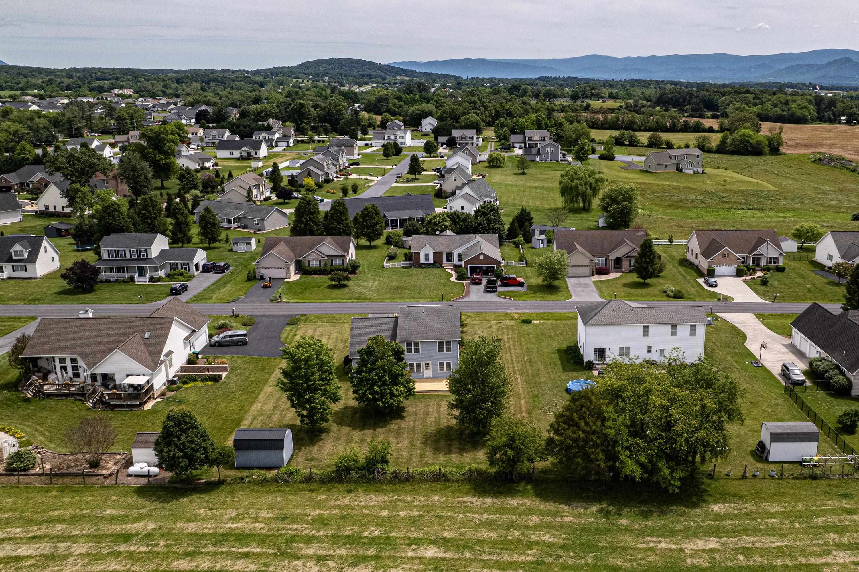 536 Three Leagues Road McGaheysville, VA 22840 - Photo 62 of 71 an aerial view of a houses with a lake