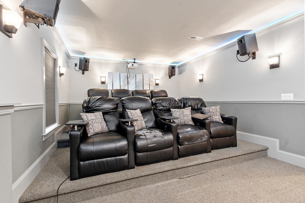 42 Fox Run Road Bolton, MA 01740 - Photo 34 of 42 a media room with lots of chairs and mirrors