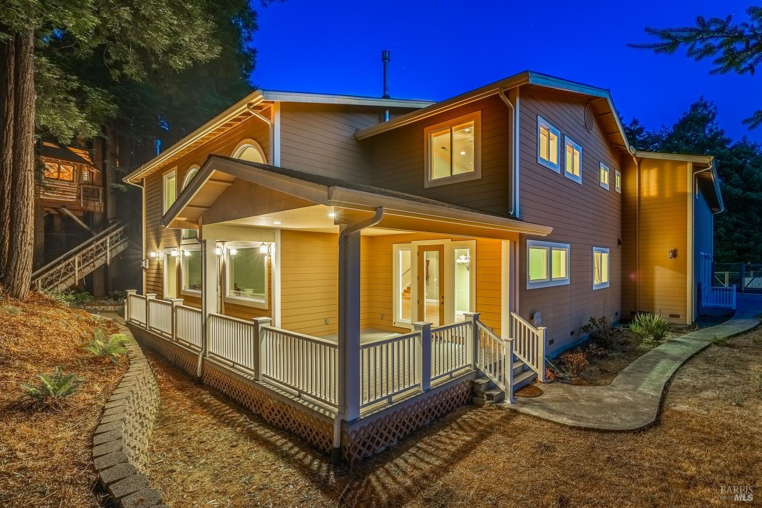 16611 Pearl Ranch Road Fort Bragg, CA 95437 - Photo 64 of 71 a front view of a house with a yard