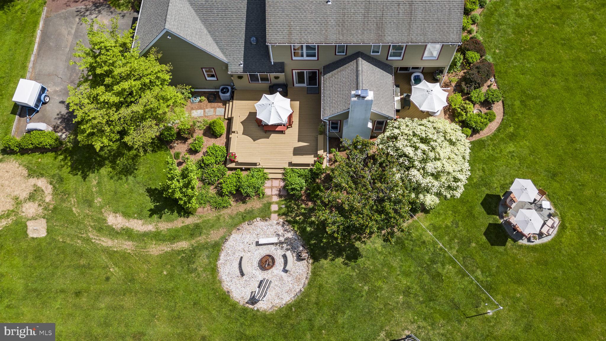 125 Mine Road Pennington, NJ 08534 - Photo 5 of 36 an aerial view of a house with garden space and street view