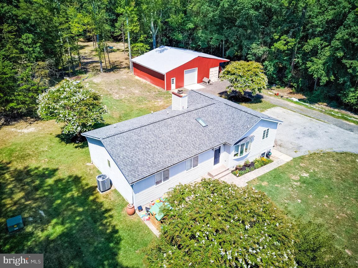 Aerial of House and Pole Barn