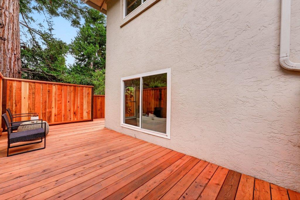 203 Bean Creek Road, Unit K Scotts Valley, CA 95066 - Photo 33 of 43 a view of outdoor space with wooden floor and furniture