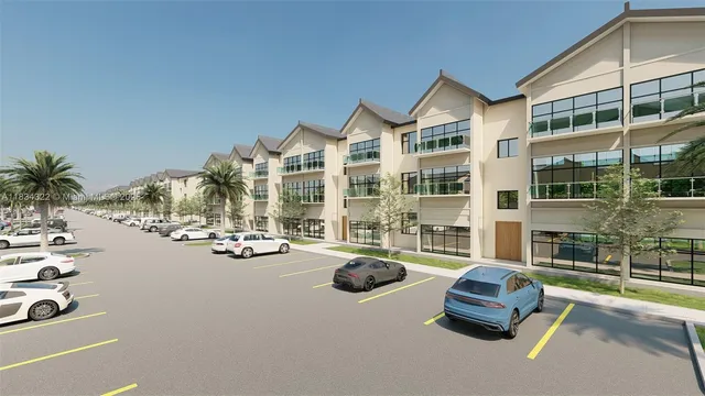 a view of open space and parking