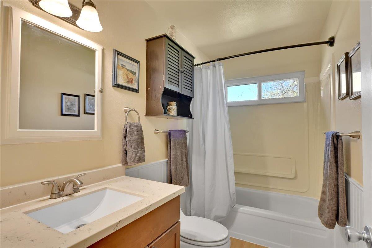 1741 U Street Elverta, CA 95626 - Photo 29 of 33 a bathroom with a sink toilet and shower