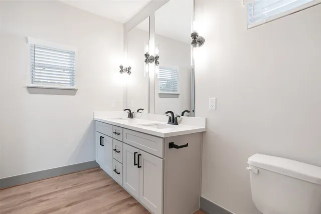 a bathroom with a sink and a toilet