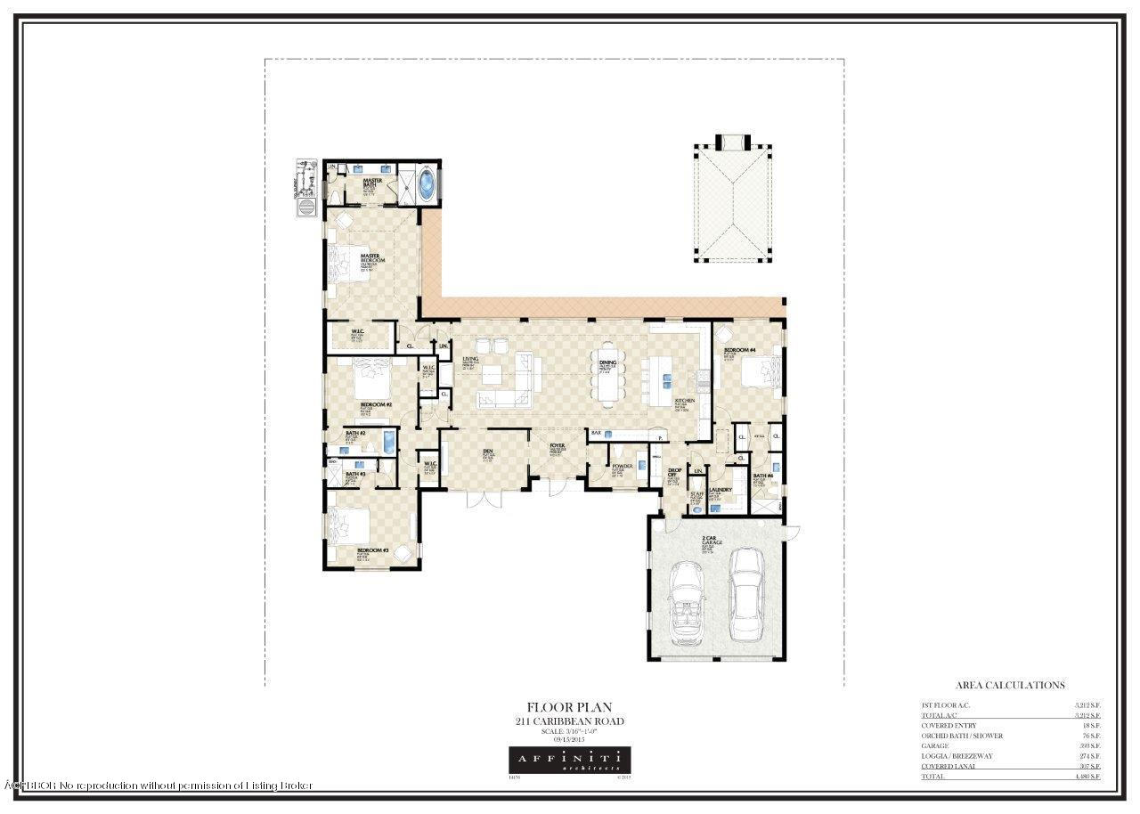 211 Caribbean Road Palm Beach, FL 33480 - Photo 24 of 24 Floorplan