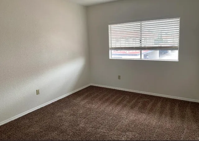 an empty room with a window