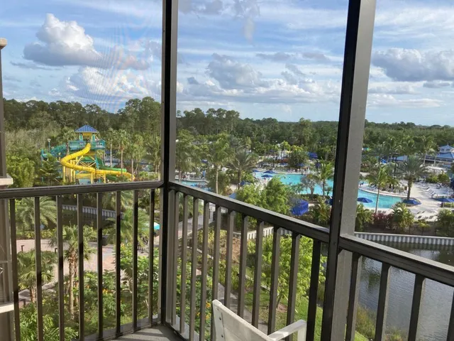 a view of a city from a balcony