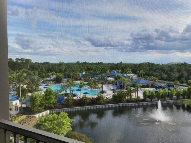 a view of a city with lake