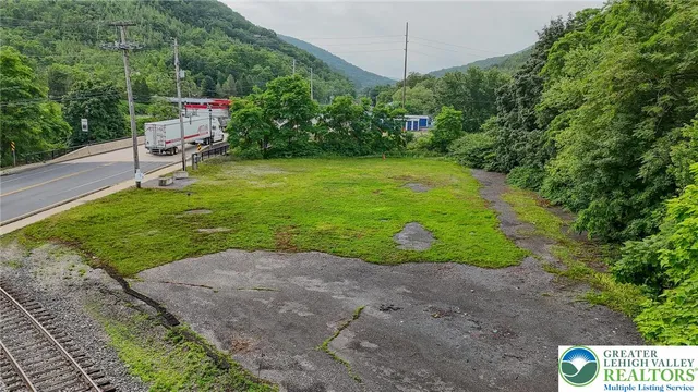 a view of a yard with potted plants