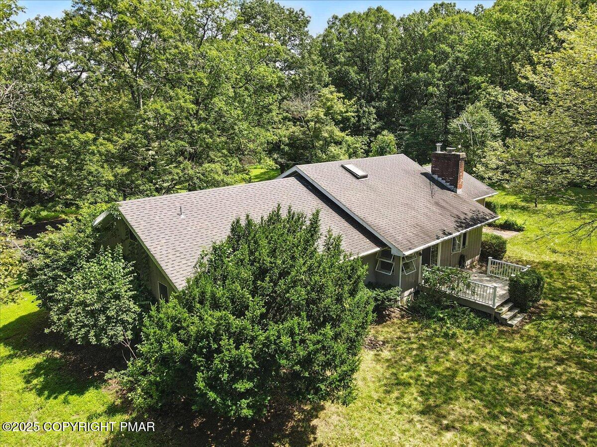 142 Pine Grove Road Kunkletown, PA 18058 - Photo 71 of 78 an aerial view of a house with yard and outdoor seating