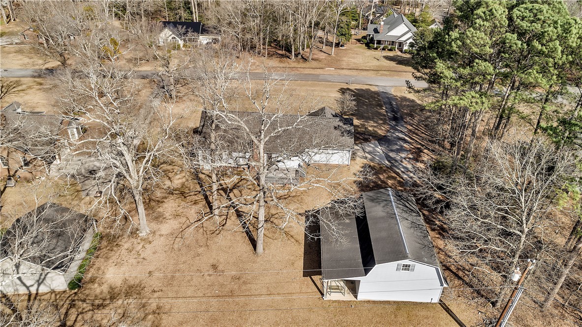 1116 Green Willow Trail Anderson, SC 29621 - Photo 42 of 45 An aerial view showcases a property with a spacious lot and detached outbuilding.