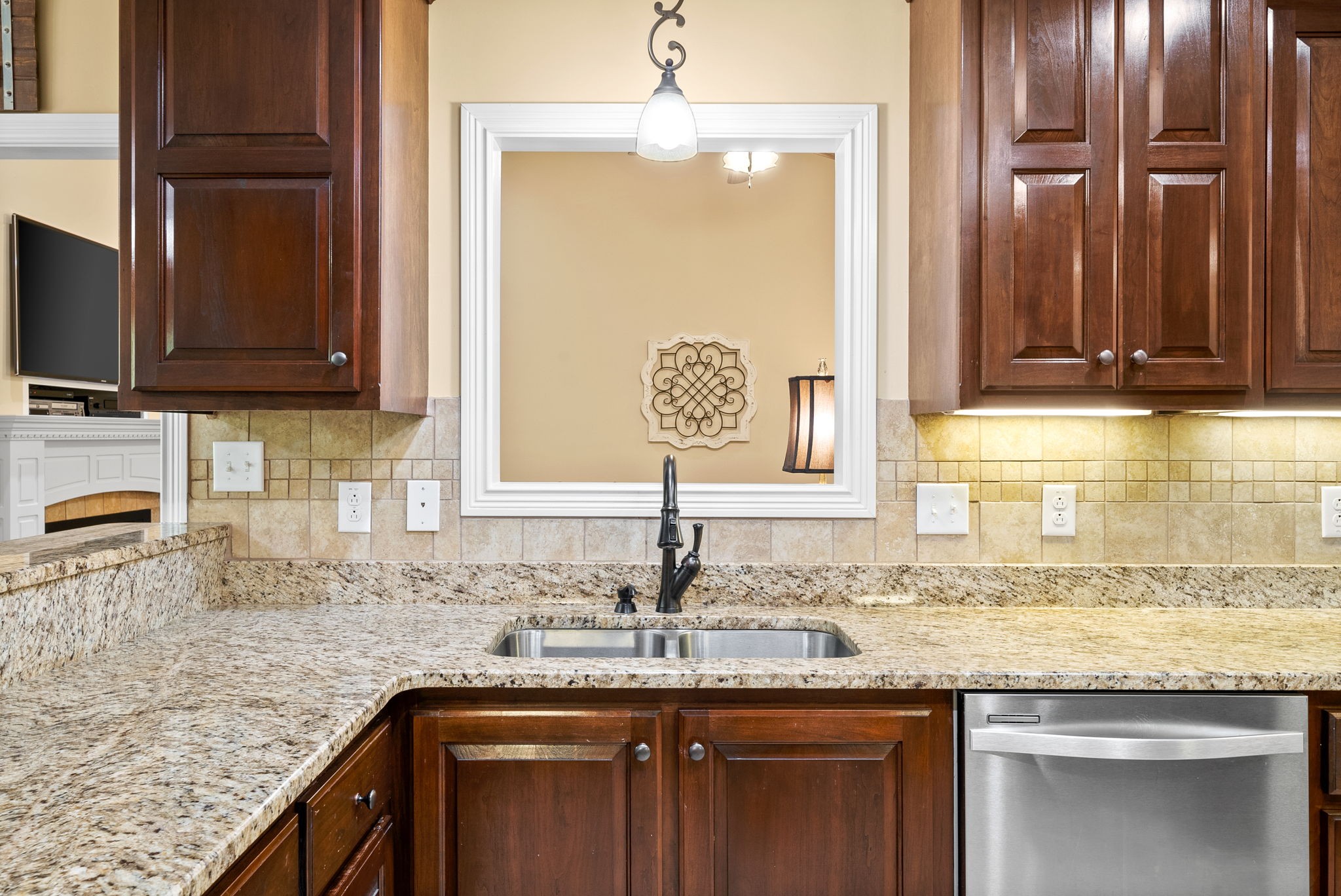 470 Salem Ridge Road Clarksville, TN 37040 - Photo 14 of 69 a kitchen with granite countertop a sink and cabinets