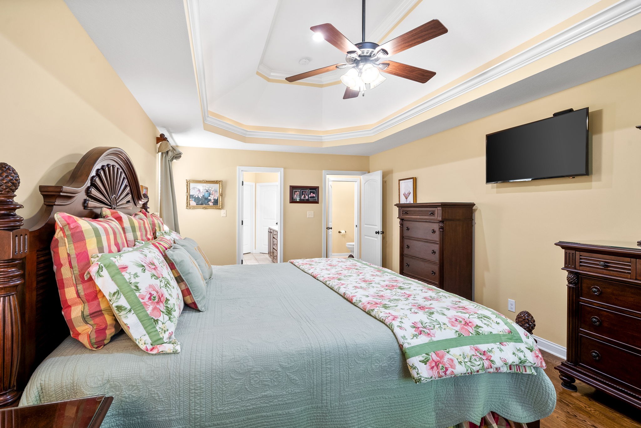 470 Salem Ridge Road Clarksville, TN 37040 - Photo 25 of 69 a bedroom with a bed and a flat screen tv