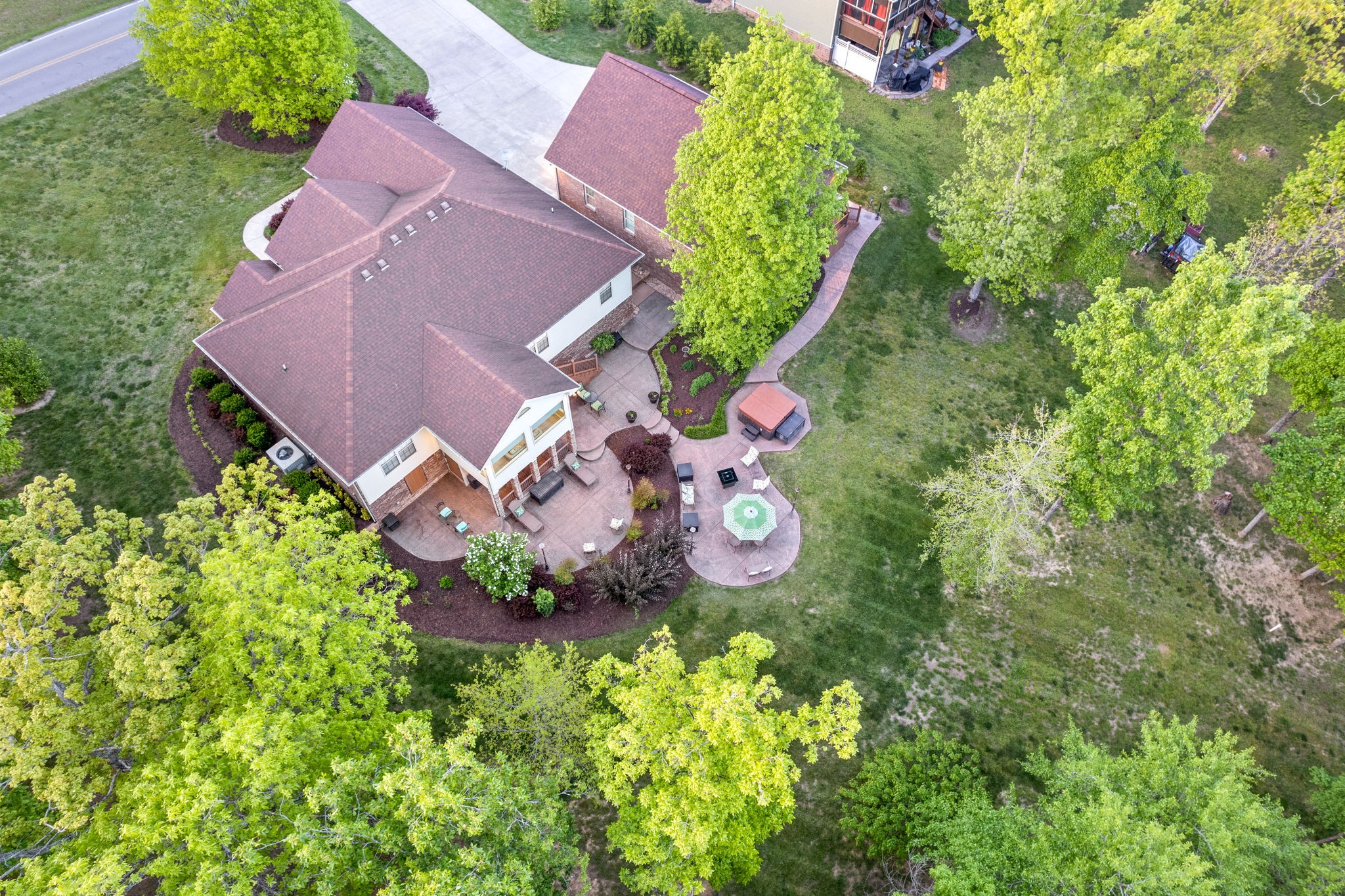 470 Salem Ridge Road Clarksville, TN 37040 - Photo 67 of 69 an aerial view of a house with garden space and street view