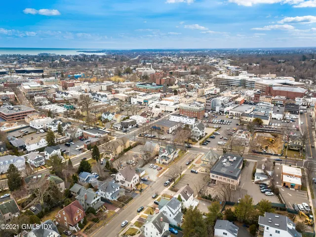 an aerial view of multiple house