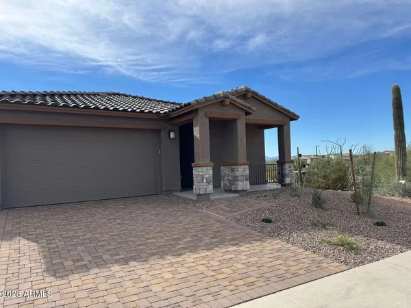 a front view of a house