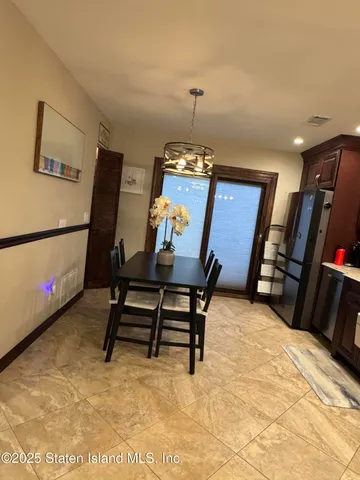 a bedroom with furniture and a bed