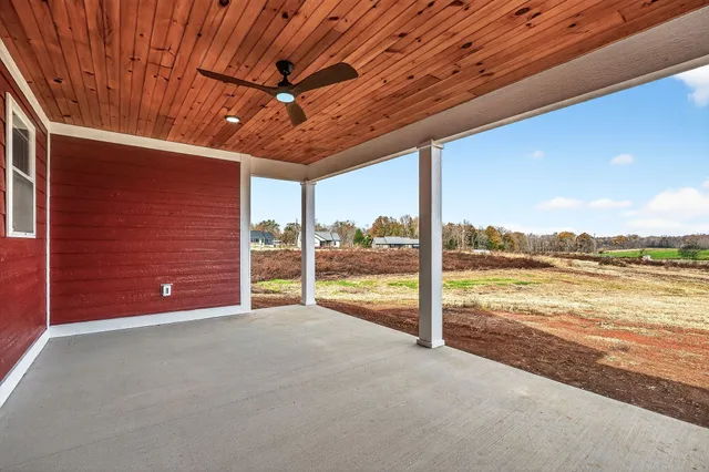 a view of a room with an ocean view
