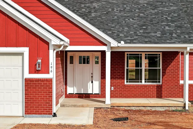 a front view of a house