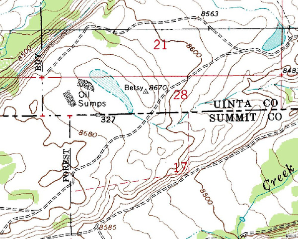 0 Th Lonetree, UT 82936 - Photo 2 of 4 Topographical Map. Illustrating terrain features, elevation contours, and county boundaries for the property