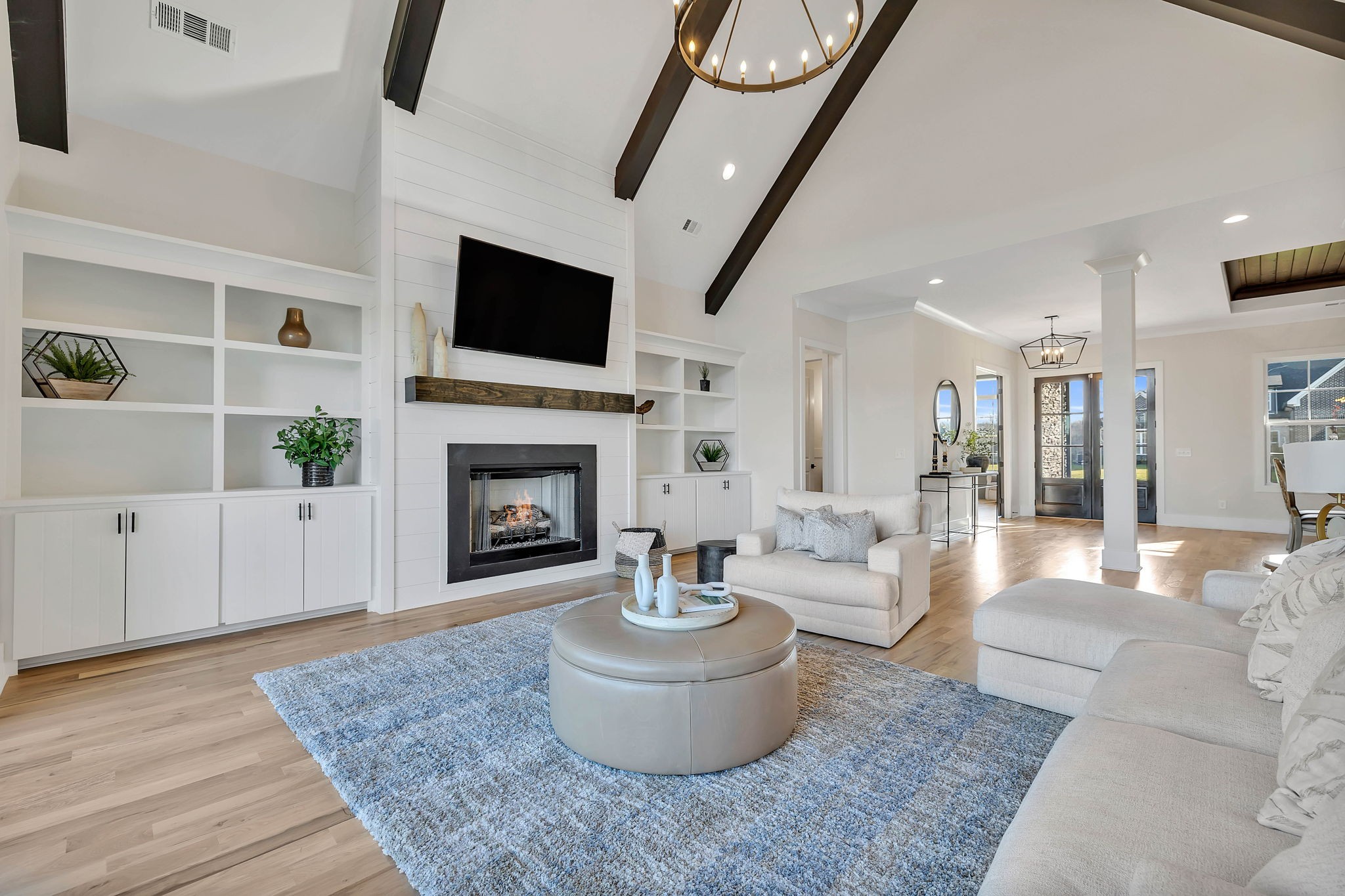 159 Kathryn Adele Lane Mount Juliet, TN 37122 - Photo 15 of 68 a living room with furniture a fireplace and a flat screen tv
