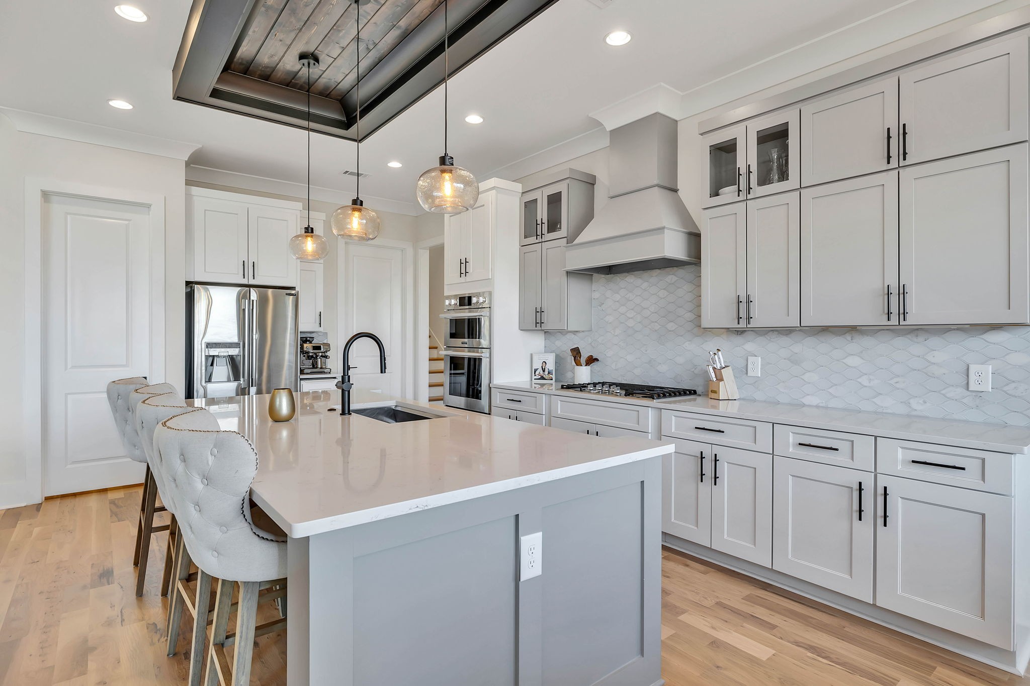 159 Kathryn Adele Lane Mount Juliet, TN 37122 - Photo 19 of 68 a kitchen with stainless steel appliances granite countertop a sink a stove a refrigerator cabinets and chairs