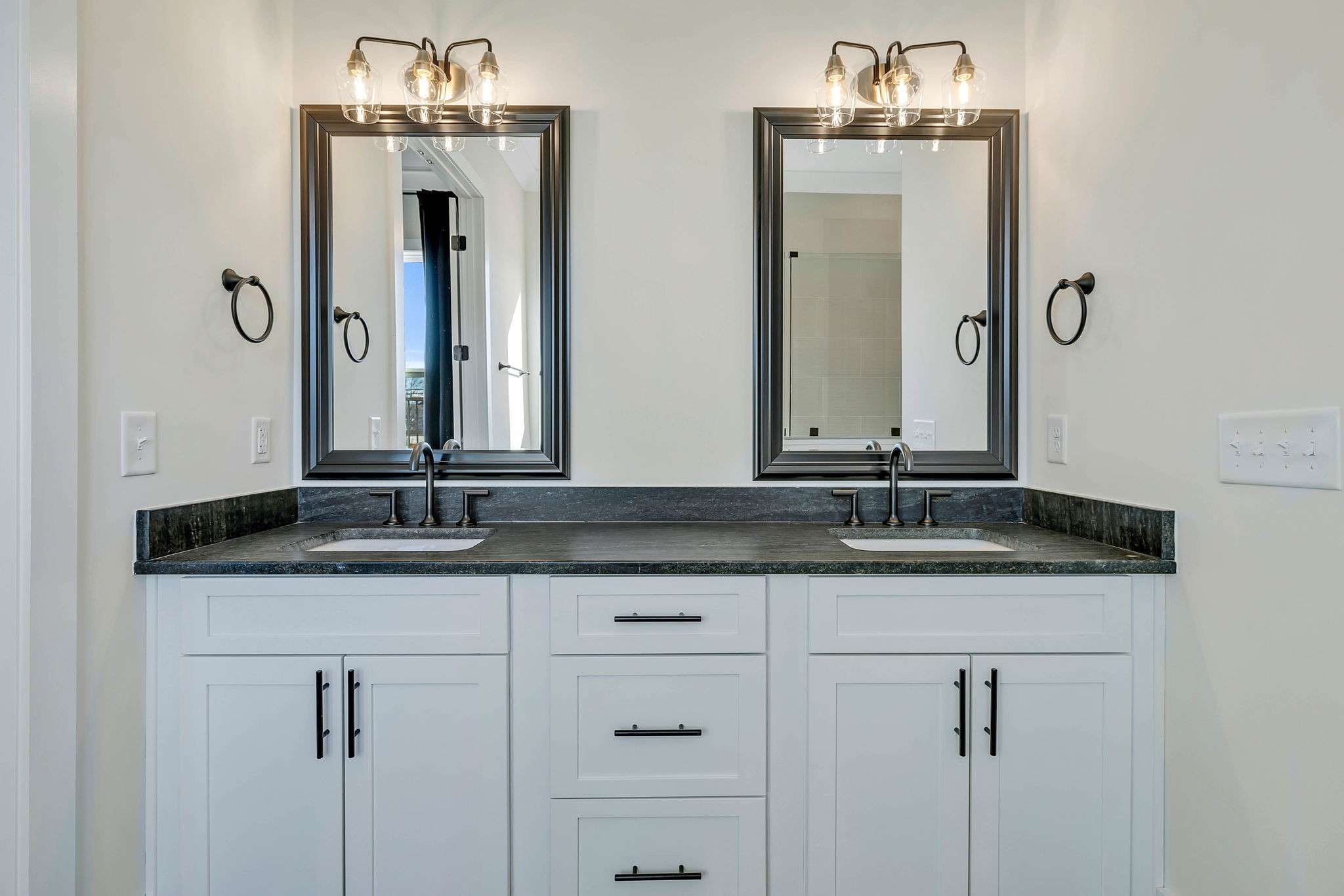 159 Kathryn Adele Lane Mount Juliet, TN 37122 - Photo 30 of 68 a bathroom with a granite countertop sink and a mirror