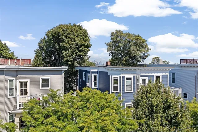 front view of a house with a garden