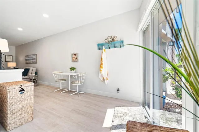 a living room with a large window