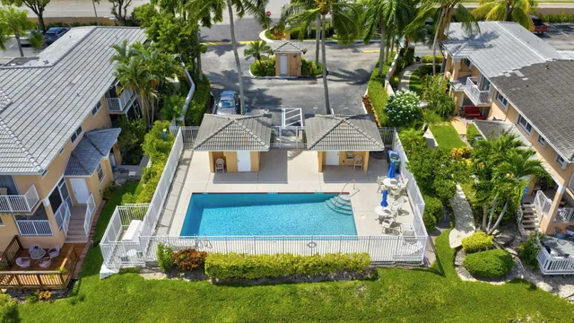 an aerial view of multiple house