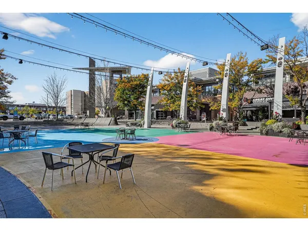 a swimming pool with outdoor seating and yard