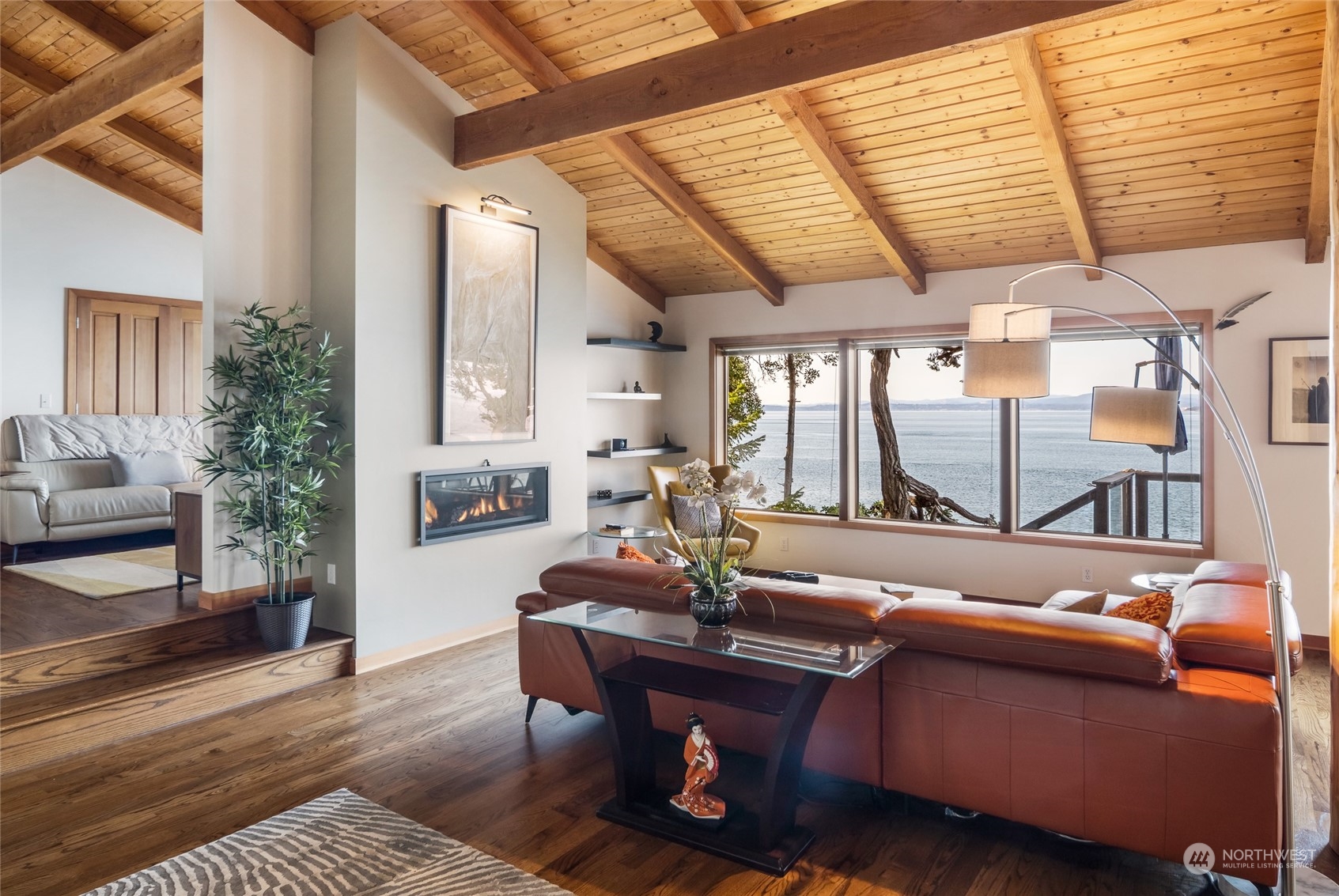 449 Madrona Drive San Juan Island, WA 98250 - Photo 10 of 27 a living room with furniture and a large window