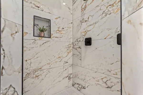 a bathroom with shower