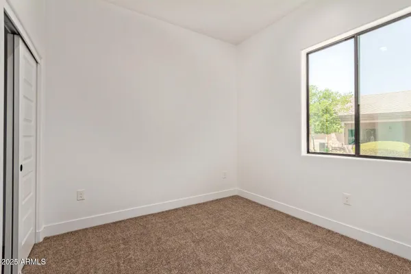 an empty room with a window