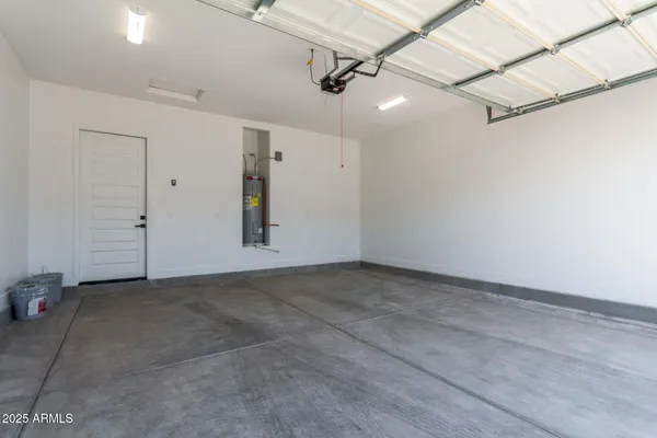 a view of a room with a door