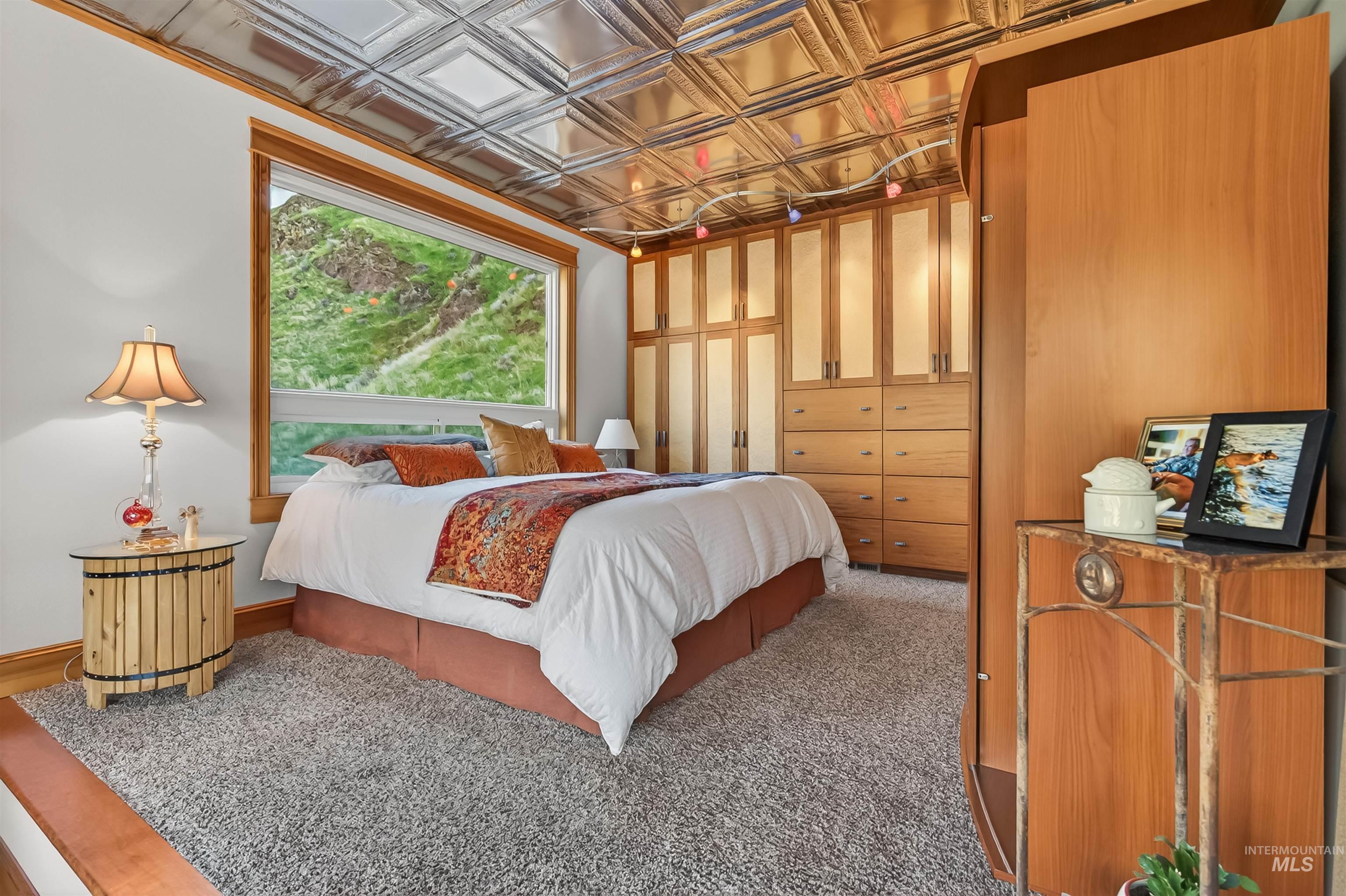 6382 Snake River Road Asotin, WA 99402 - Photo 7 of 34 Carpeted bedroom featuring an ornate ceiling and a closet