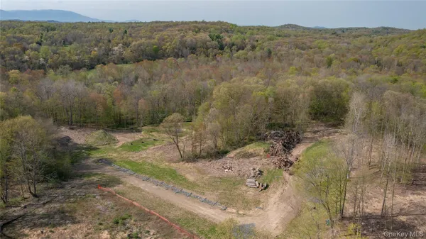 a backyard of a house with large trees
