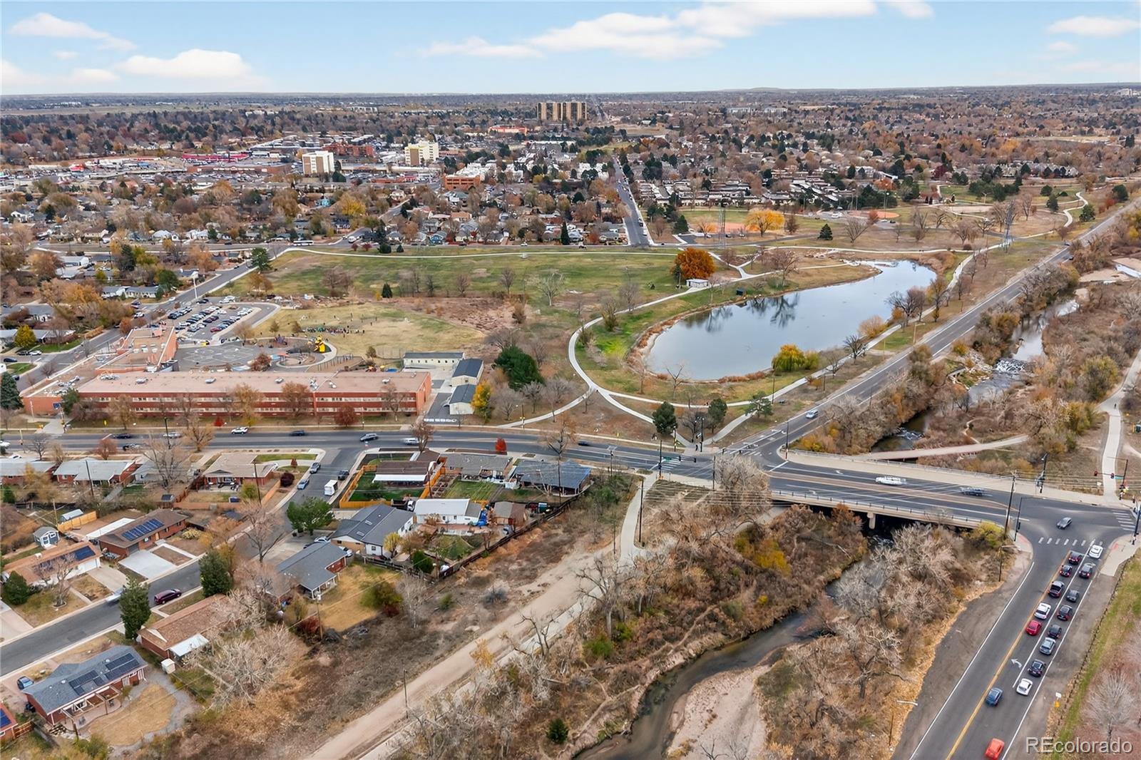 4910 East Missouri Avenue Denver, CO 80246 - Photo 39 of 42 an aerial view of a house with a outdoor space