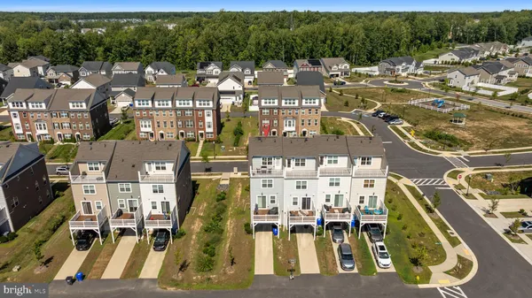 a aerial view of multi story residential apartment building