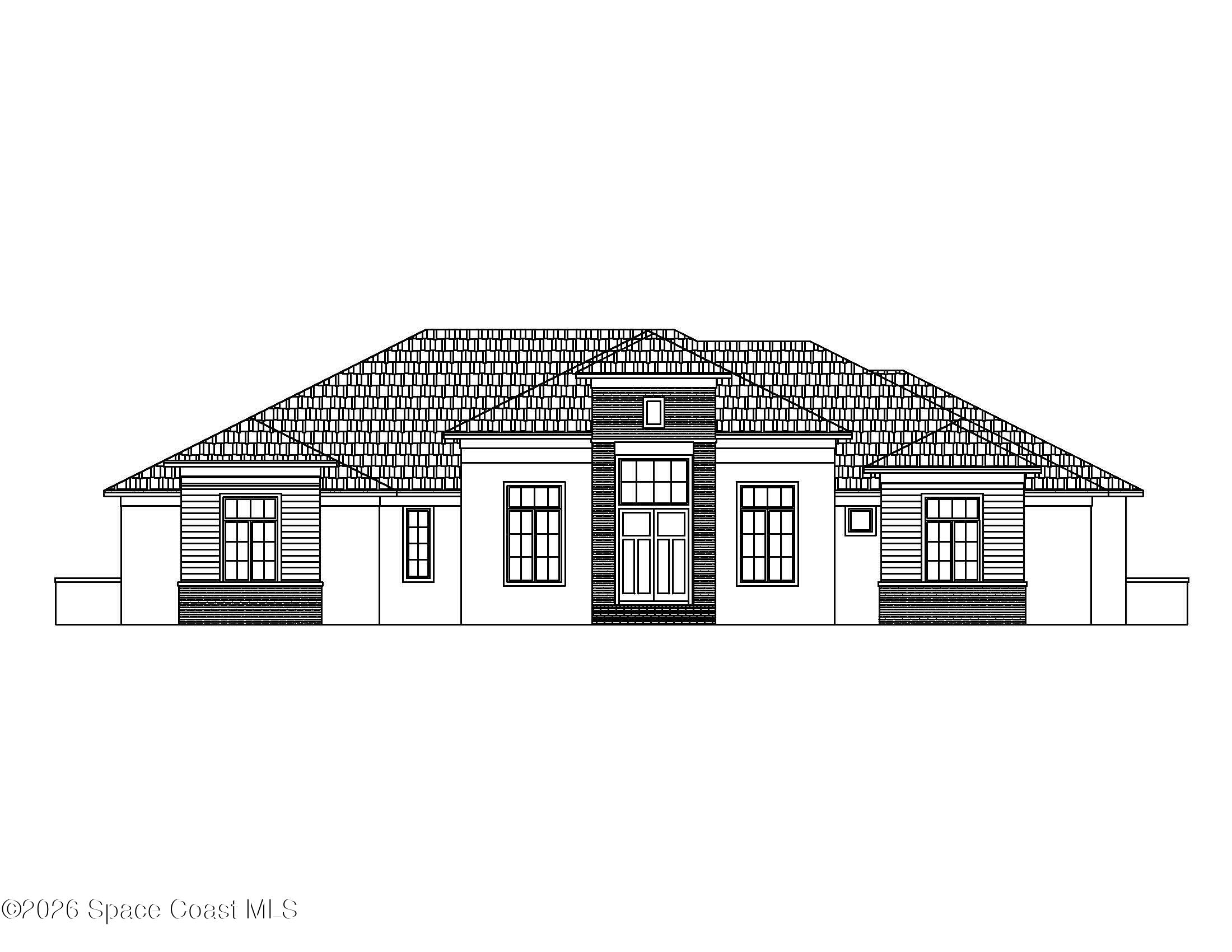 a front view of a house