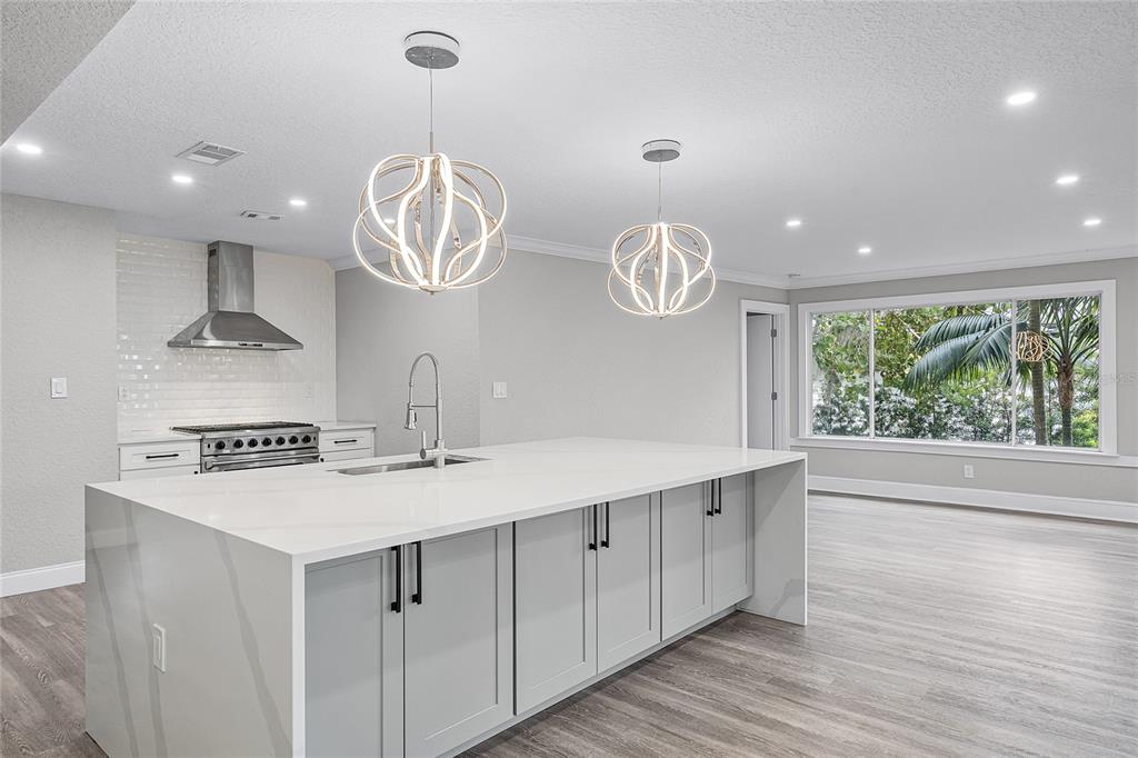 311 East 8th Avenue Windermere, FL 34786 - Photo 7 of 59 a kitchen with a sink dishwasher a dining table and chairs with wooden floor