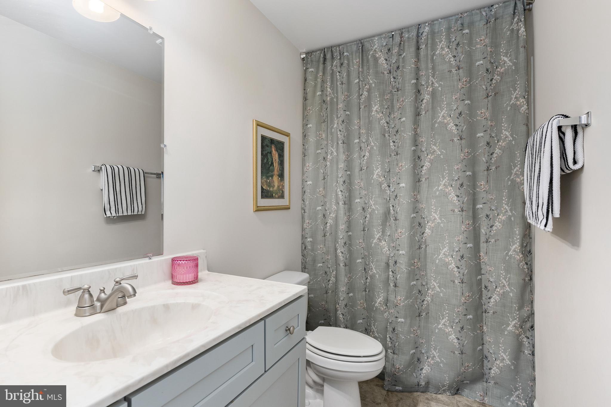 109 12th Street Colonial Beach, VA 22443 - Photo 17 of 33 a bathroom with a sink toilet and a mirror