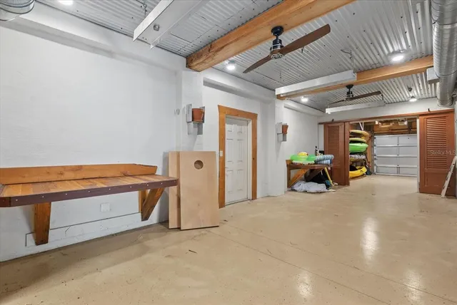 a view of a lake with houses in the back