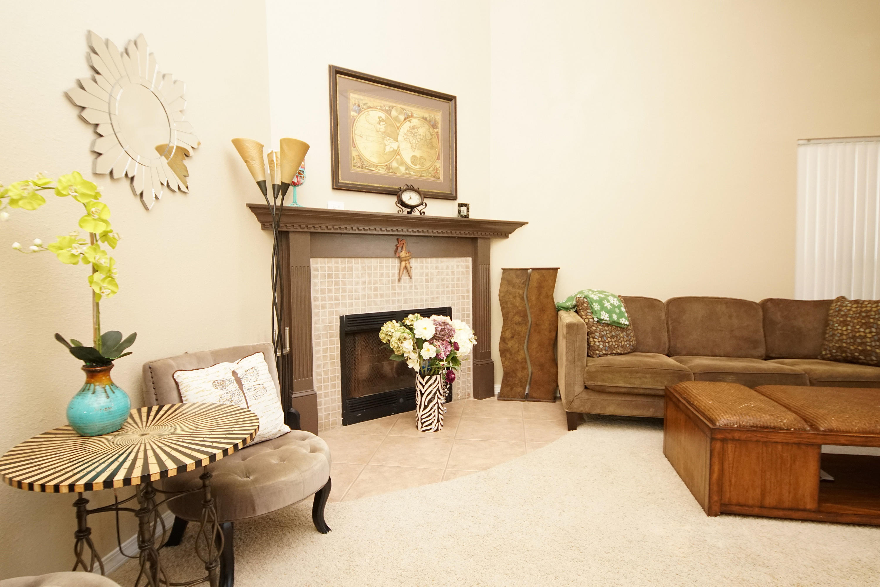 467 Sandy Ridge Circle Mary Esther, FL 32569 - Photo 5 of 37 a living room with furniture and a fireplace
