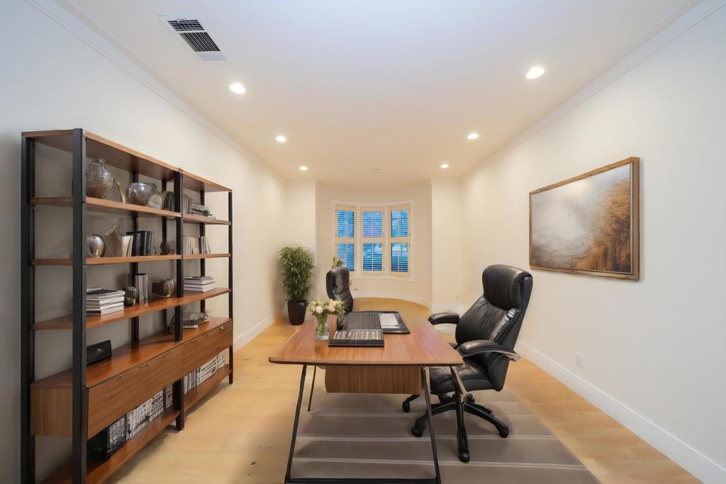41965 Mesa Verdugo Temecula, CA 92592 - Photo 42 of 68 a workspace with furniture and book shelf
