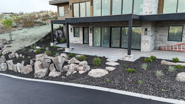 1918 Chimney Rock Road Heber City, UT 84032 - Photo 14 of 74 Extensive rock landscaping featuring varied boulder sizes and dark gravel